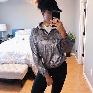 Silver Pullover Windbreaker- S/M